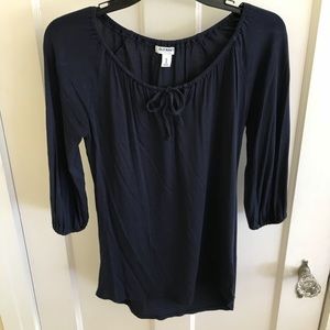 Navy Quarter Length Sleeve Shirt